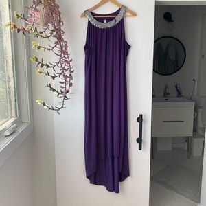 Purple halter long dress
